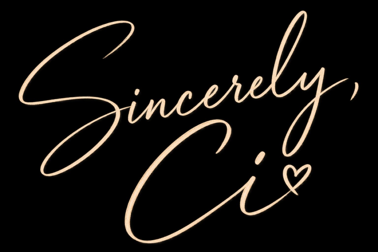Sincerely, Ci.